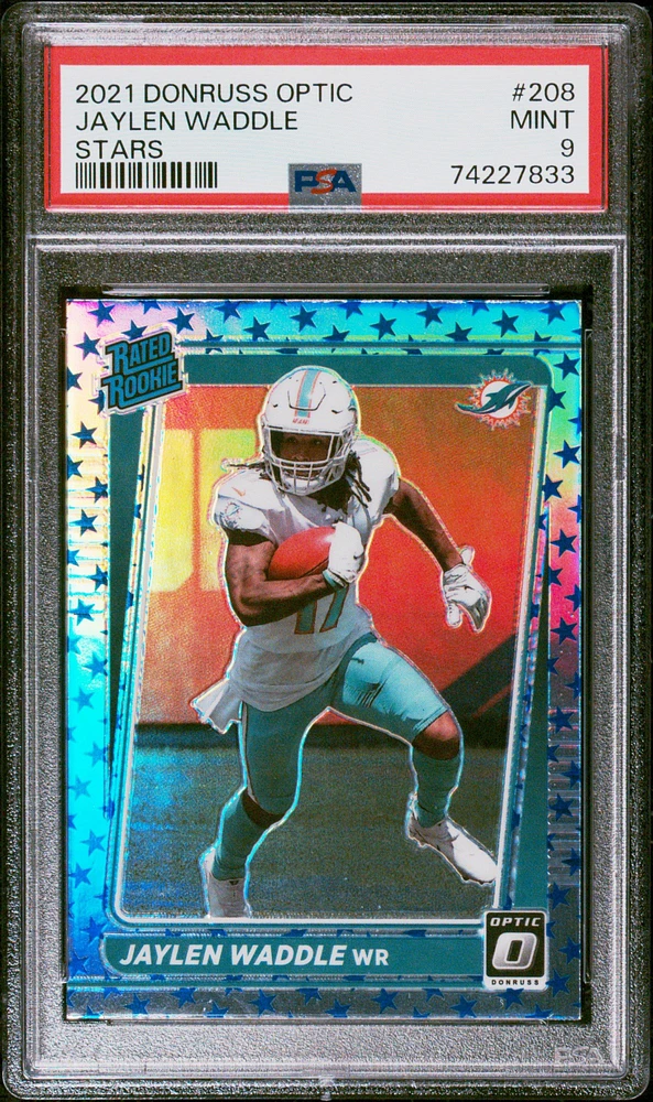 2021 Panini Donruss Optic 208 Jaylen Waddle Stars PSA 9