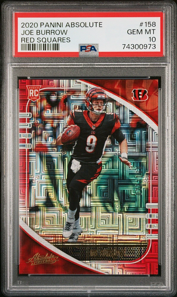 2020 Panini Absolute 158 Joe Burrow Red Squares PSA 10
