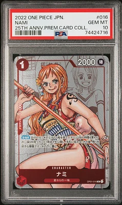 2022 One Piece Japanese 25th Anniversary Premium Card Collection 016 Nami PSA 10