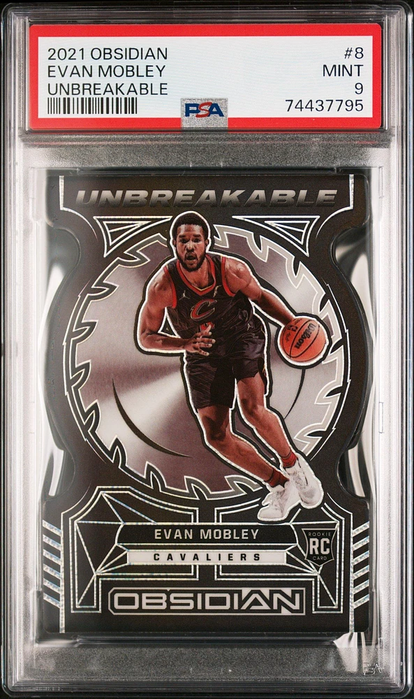 2021 Panini Obsidian Unbreakable 8 Evan Mobley PSA 9