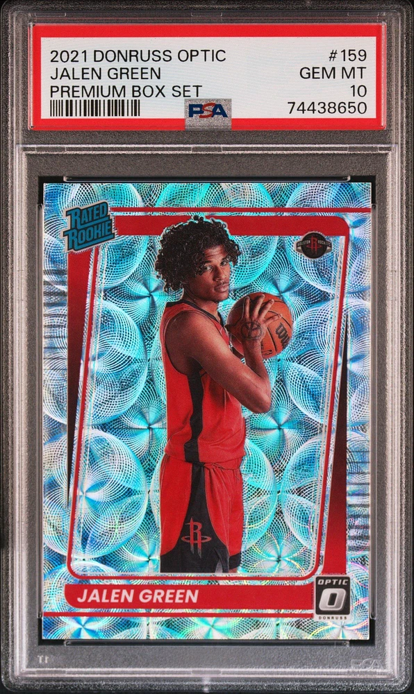 2021 Panini Donruss Optic 159 Jalen Green Premium Box Set PSA