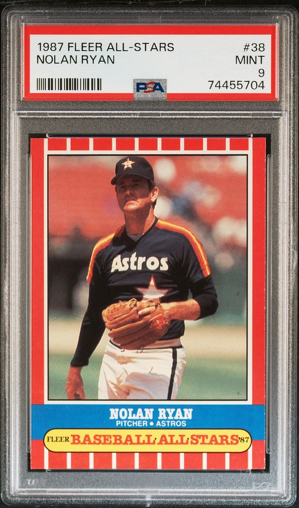 1987 Fleer Baseball All-stars 38 Nolan Ryan PSA 9