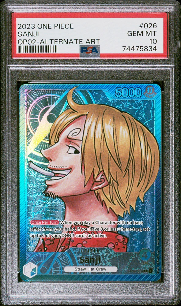 2023 One Piece Paramount War 026 Sanji Alternate Art PSA 10