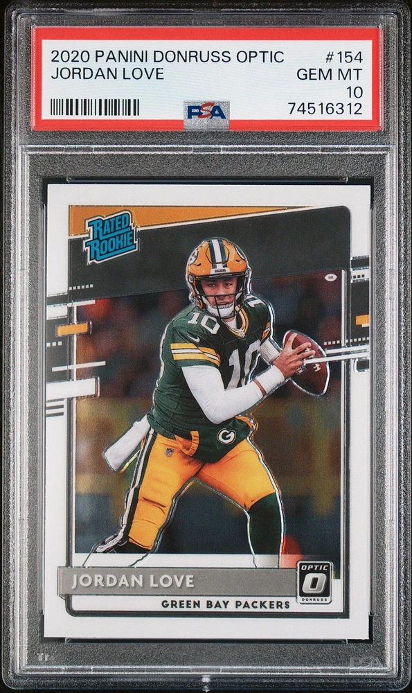 2020 Panini Donruss Optic 154 Jordan Love PSA 10