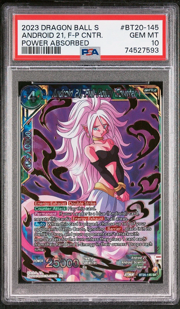 2023 Dragon Ball Super Card Game Series 20 Power Absorbed Bt20-145 Android 21, Full-power Counter PSA 10