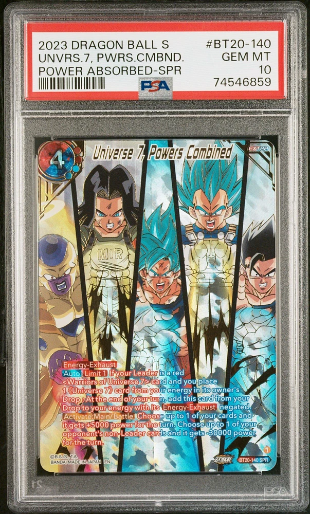 2023 Dragon Ball Super Card Game Series 20 Power Absorbed Bt20-140 U7, Powers Combined PSA 10