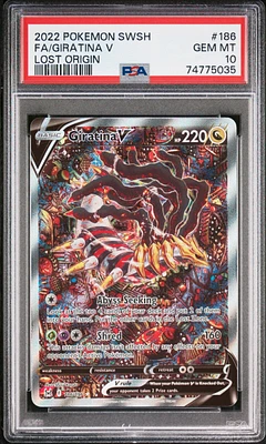2022 Pokemon Sword & Shield Lost Origin 186 Fa/giratina V PSA