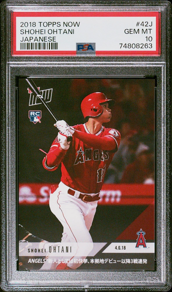 2018 Topps Now 42j Shohei Ohtani PSA