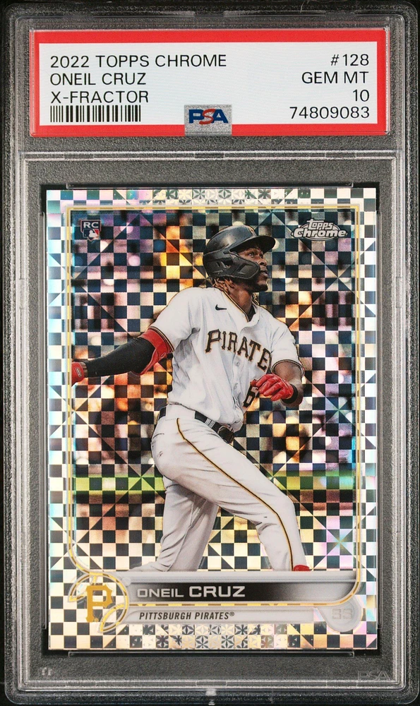 2022 Topps Chrome 128 Oneil Cruz X-fractor PSA 10