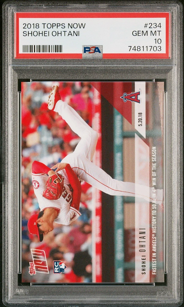 2018 Topps Now Shohei Ohtani PSA 10