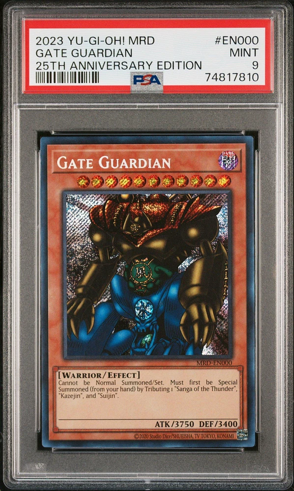 2023 Yu-gi-oh! Metal Raiders 25th Anniversary Edition En000 Gate Guardian PSA