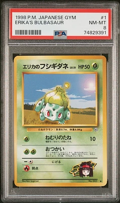 1998 Pokemon Japanese Gym 1 Erika's Bulbasaur PSA 8