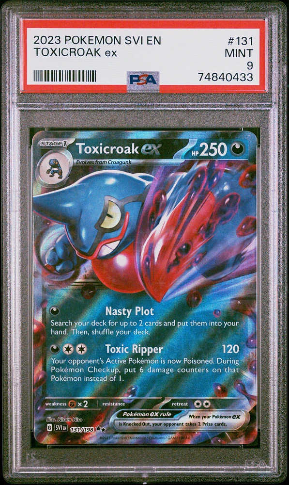 2023 Pokemon Svi En-scarlet & Violet 131 Toxicroak Ex PSA 9