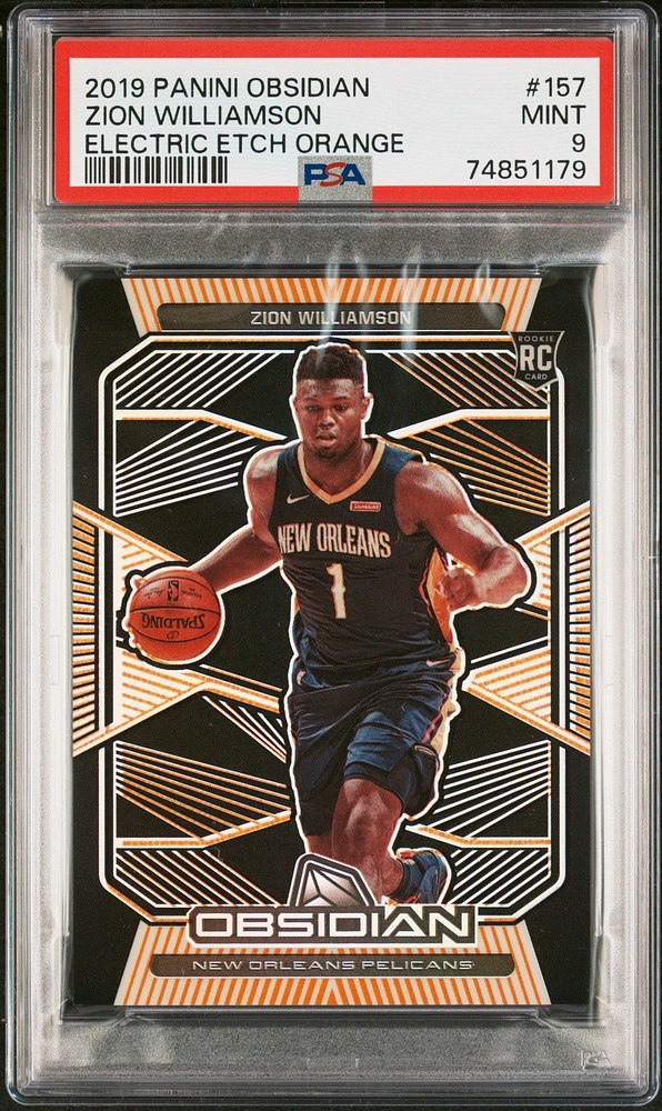2019 Panini Obsidian 157 Zion Williamson Electric Etch Orange PSA 9
