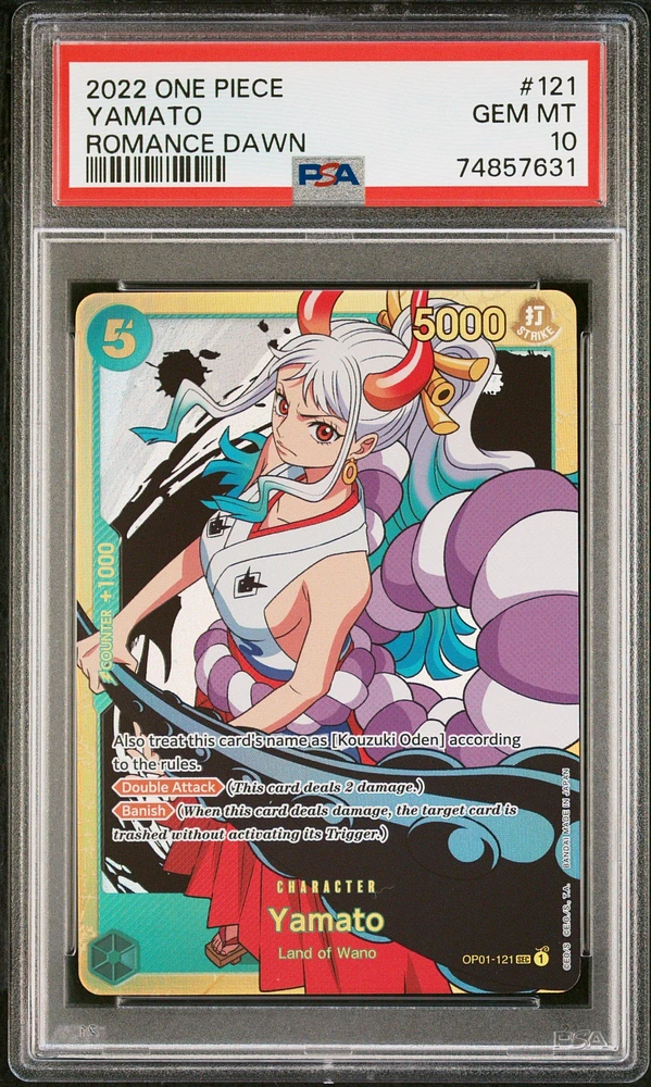 2022 One Piece Romance Dawn 121 Yamato PSA 10