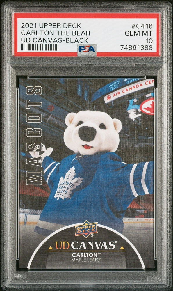 2021-2022 Upper Deck Ud Canvas C416 Carlton The Bear Black PSA 10