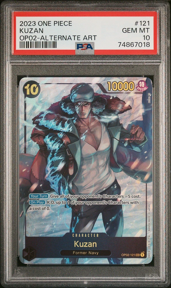 2023 One Piece Paramount War 121 Kuzan Alternate Art PSA 10