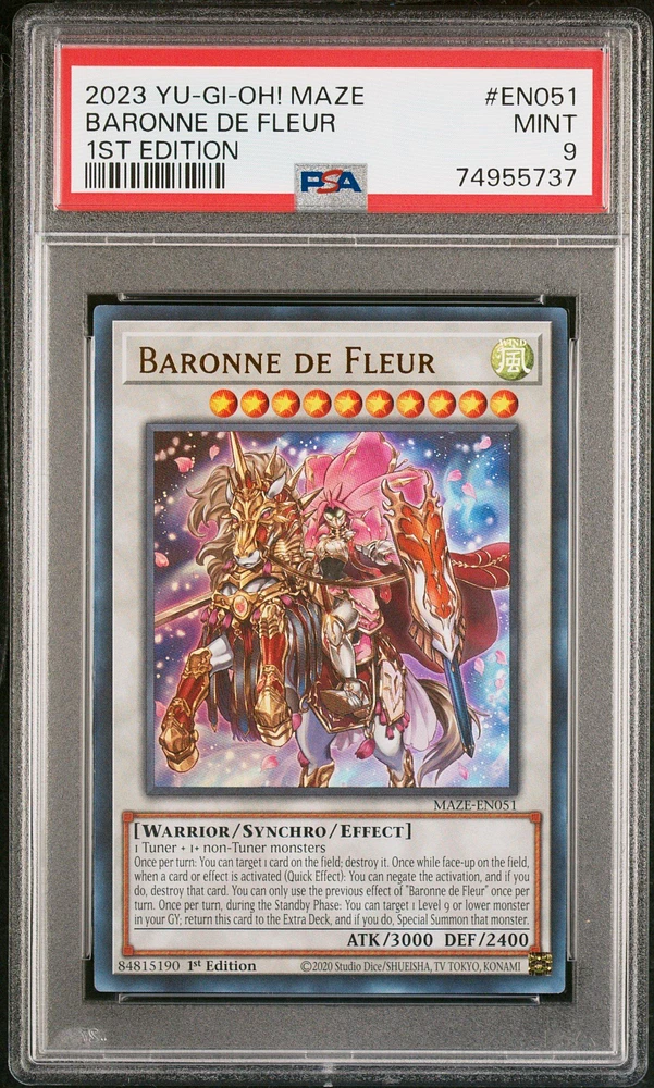 2023 Yu-gi-oh! Maze Of Memories En051 Baronne De Fleur 1st Edition PSA 9