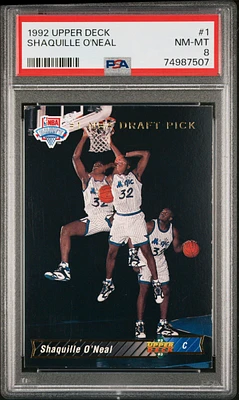 1992 Upper Deck 1 Shaquille O'neal PSA 8