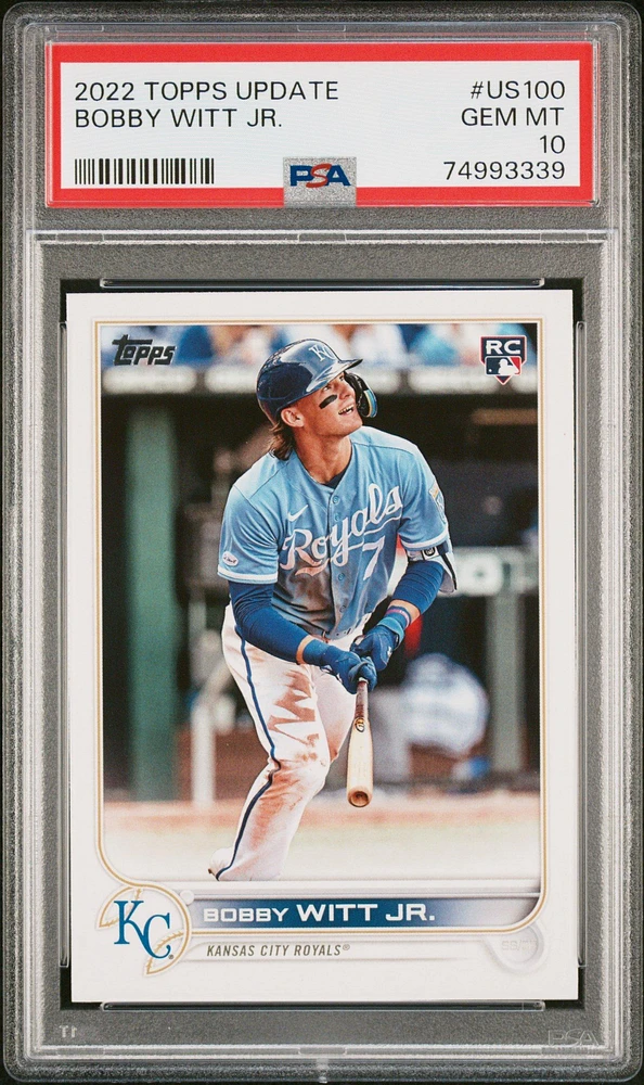 2022 Topps Update Us100 Bobby Witt Jr. PSA 10