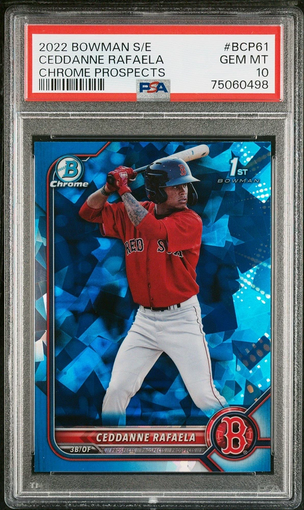 2022 Bowman Sapphire Edition Chrome Prospects Bcp61 Ceddanne Rafaela PSA 10