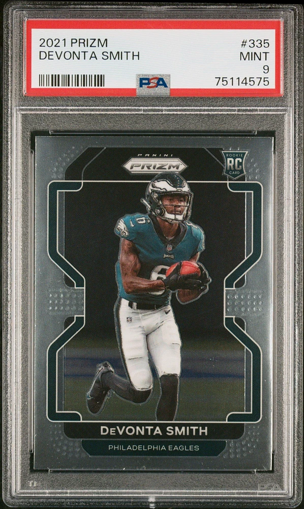 2021 Panini Prizm 335 Devonta Smith PSA 9