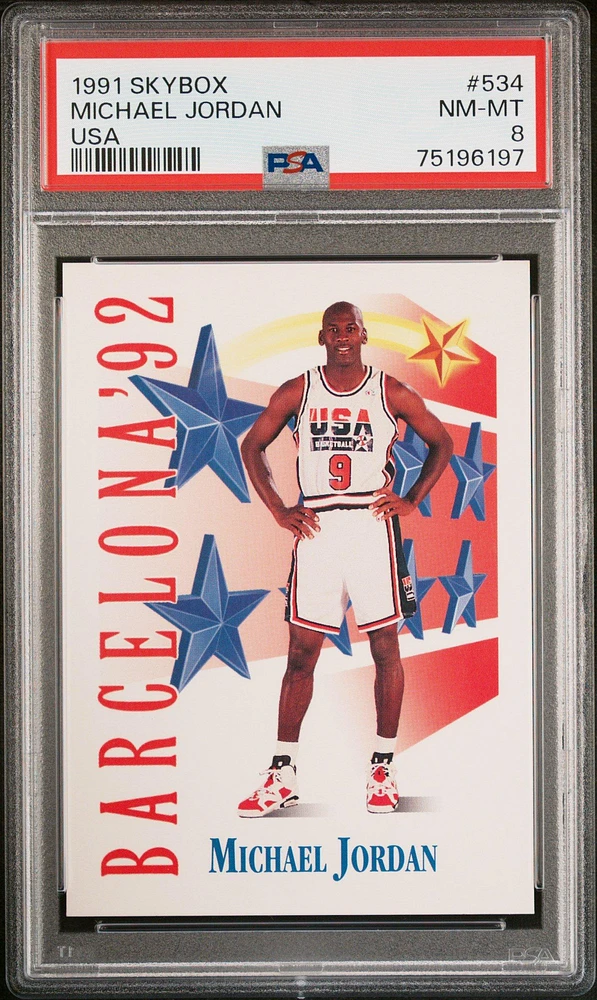 1991 Skybox 534 Michael Jordan Usa PSA 8
