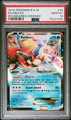 2012 Pokemon Black & White Boundaries Crossed 49 Keldeo Ex PSA 10