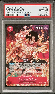 2023 One Piece Paramount War 013 Portgas D. Ace Alternate Art PSA 10
