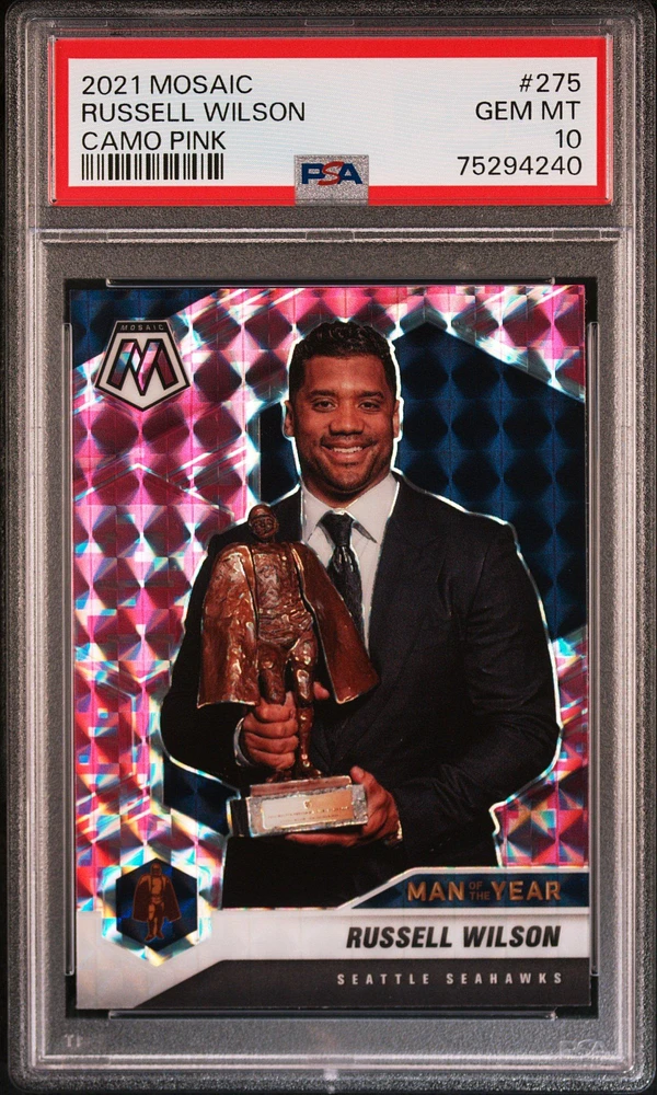 2021 Panini Mosaic 275 Russell Wilson PSA 10