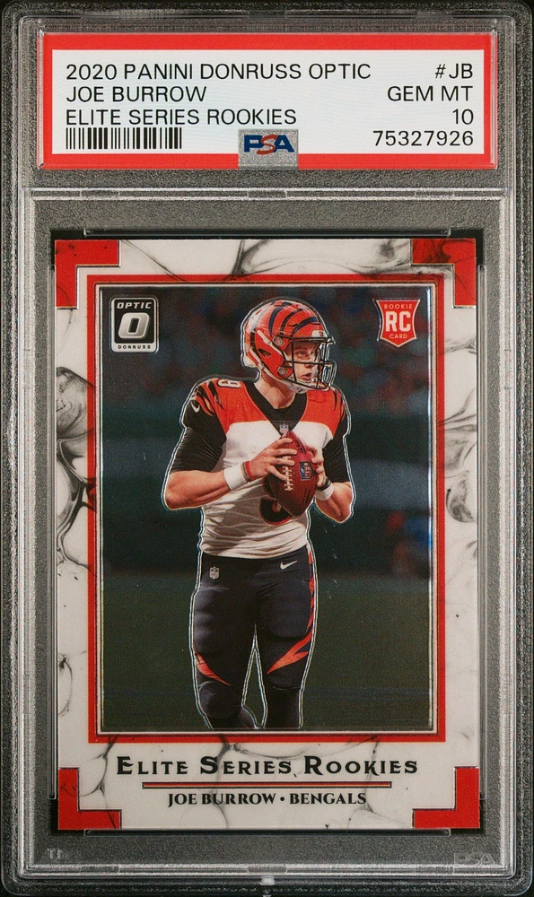2020 Panini Donruss Optic Elite Series Rookies Jb Joe Burrow PSA 10