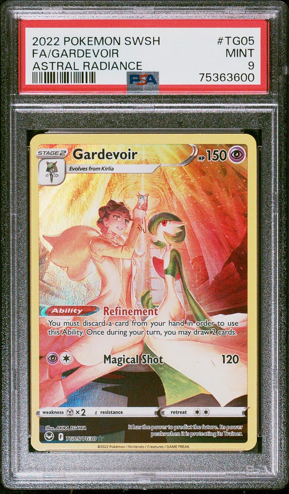 2022 Pokemon Sword & Shield Astral Radiance Tg05 Full Art/gardevoir PSA 9