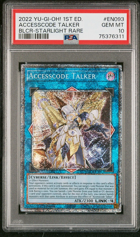 2022 Yu-gi-oh! Battles Of Legend: Crystal Revenge En093 Accesscode Talker 1st Edition-starlight Rare PSA 10