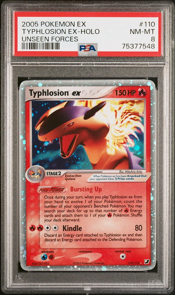 2005 Pokemon Ex Unseen Forces 110 Typhlosion Ex-holo PSA 8