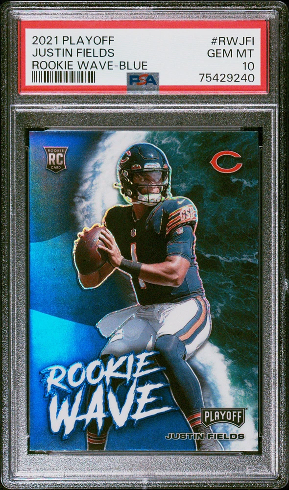 2021 Panini Playoff Rookie Wave Rwjfi Justin Fields PSA 10