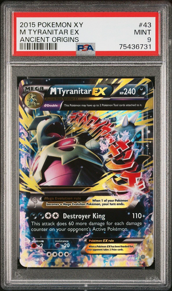 2015 Pokemon Xy Ancient Origins Tyranitar Ex PSA