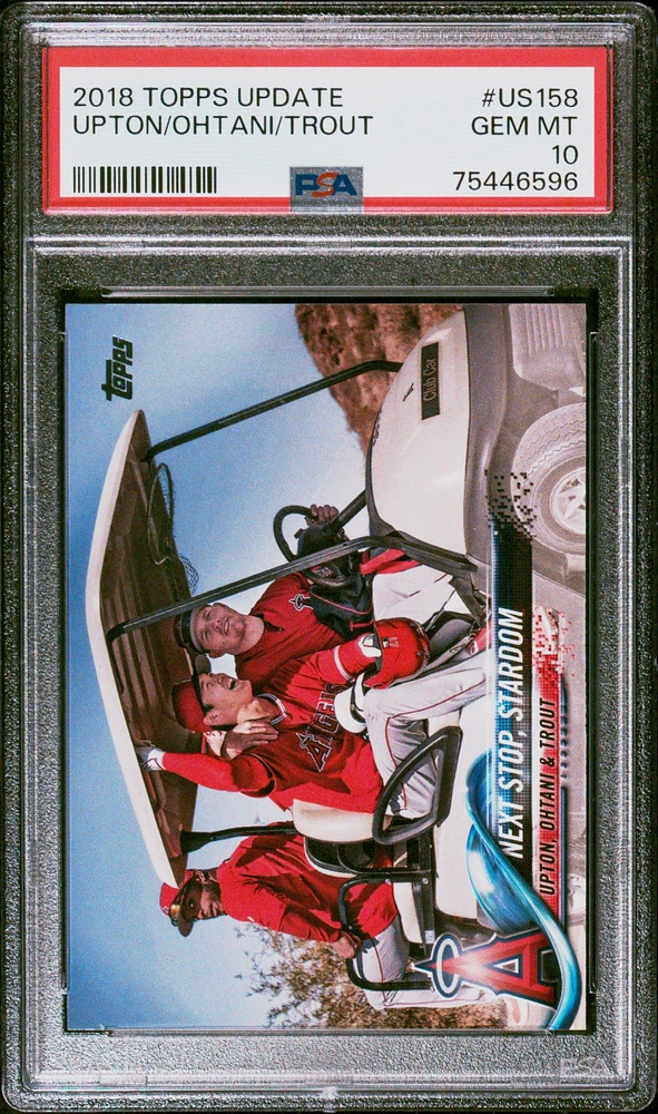 2018 Topps Update Us158 Upton/ohtani/trout PSA 10