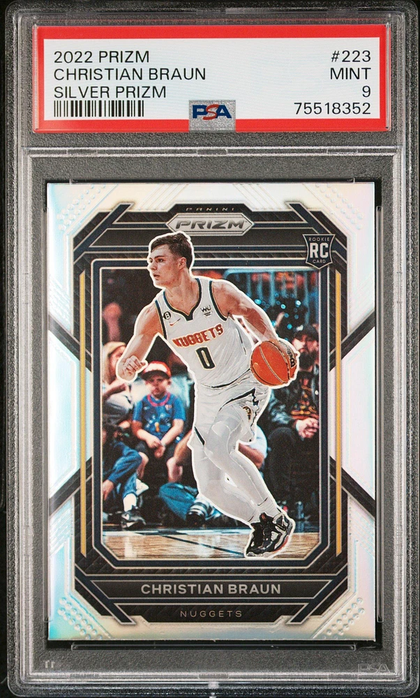 2022 Panini Prizm 223 Christian Braun PSA 9