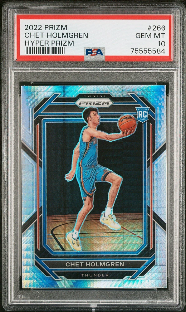 2022 Panini Prizm 266 Chet Holmgren Hyper Prizm PSA 10