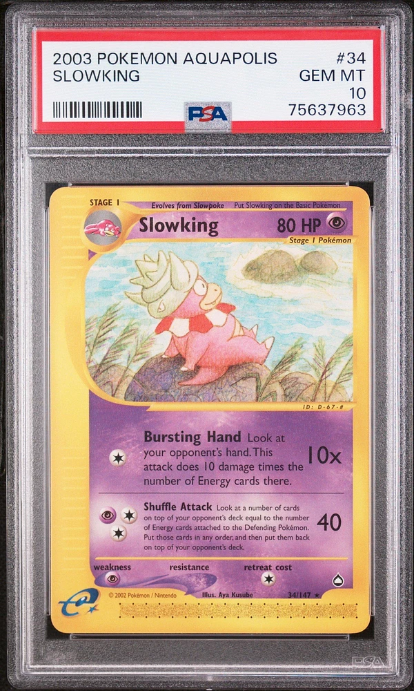 2003 Pokemon Aquapolis 34 Slowking PSA 10