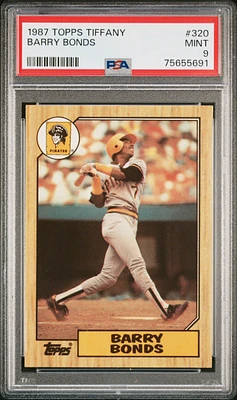 1987 Topps Tiffany 320 Barry Bonds PSA 9