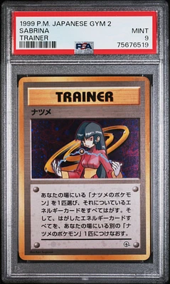 1999 Pokemon Japanese Gym 2 Sabrina Trainer PSA 9