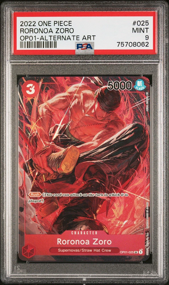 2022 One Piece Romance Dawn 025 Roronoa Zoro PSA