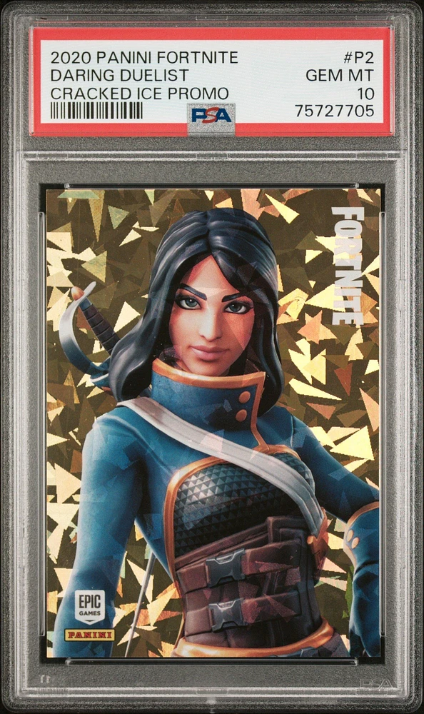 2020 Panini Fortnite Cracked Ice Promo P2 Daring Duelist PSA 10