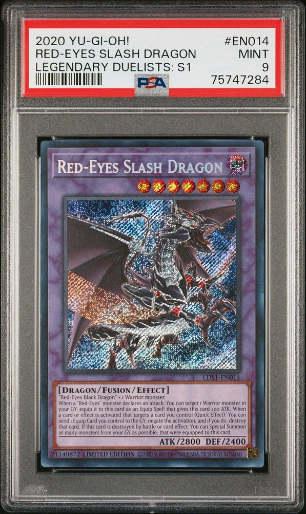 2020 Yu-gi-oh! Legendary Duelists: Season 1 En014 Red-eyes Slash Dragon PSA 9