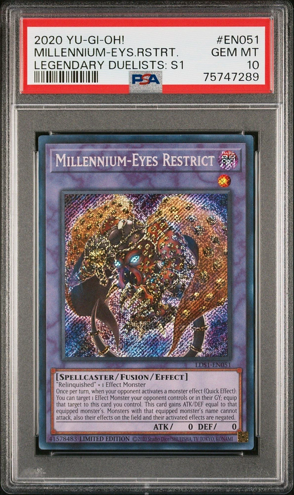 2020 Yu-gi-oh! Legendary Duelists: Season 1 En051 Millennium-eyes Restrict PSA 10