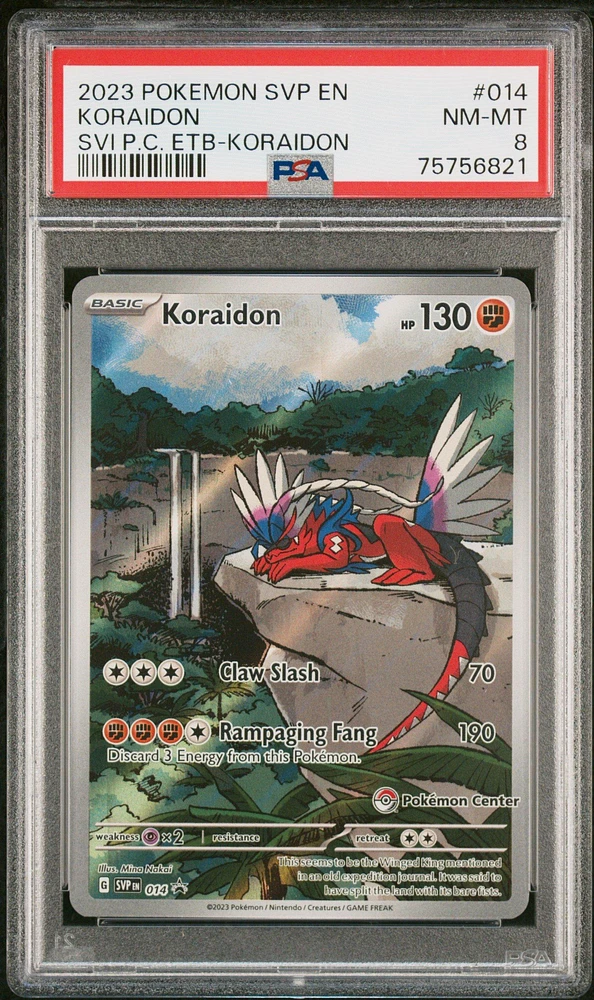 2023 Pokemon Svp En-sv Black Star Promo 014 Koraidon PSA 8
