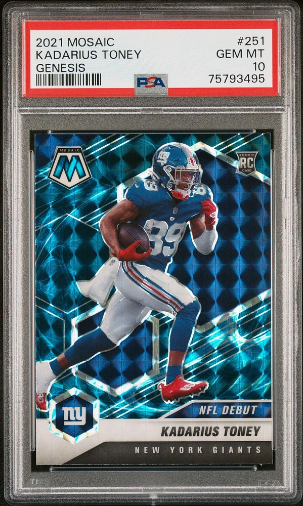 2021 Panini Mosaic 251 Kadarius Toney Genesis PSA 10