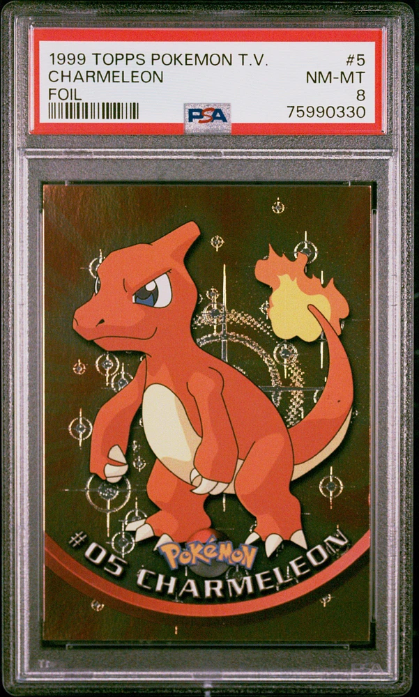 1999 Topps Pokemon Tv 5 Charmeleon Foil PSA 8