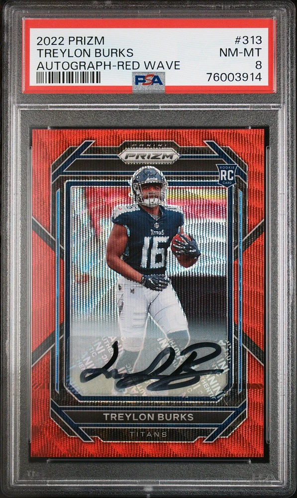 2022 Panini Prizm 313 Treylon Burks PSA 8